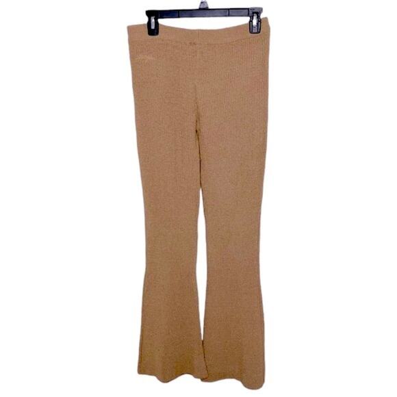 NWT SER•O•YA Brown London Pants Knit Flare High Rise Slight V Waist Size Large‎ - Picture 6 of 15